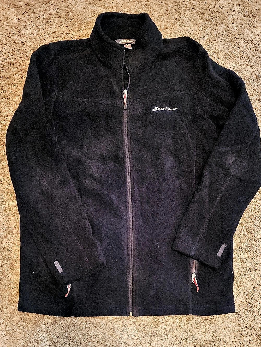 Eddie Bauer Full-Zip Fleece Jacket Men's Black Fleece Jacket LgTall